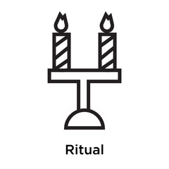 Ritual icon vector sign and symbol isolated on white background