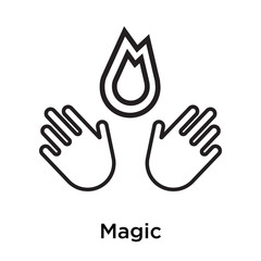 Magic icon vector sign and symbol isolated on white background