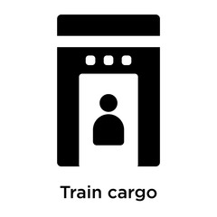 Train cargo icon vector sign and symbol isolated on white background