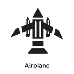 Airplane icon vector sign and symbol isolated on white background