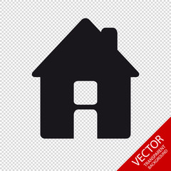 House Vektor Icon - Freigestellt auf transparentem Hintergrund