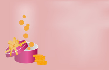 vector beautiful background pink banner for financial advertisin