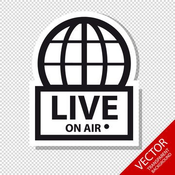 Live Nachrichten On Air - Vektor Illustration - Freigestellt auf transparentem Hintergrund