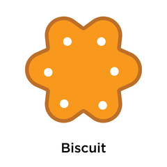 Biscuit icon vector sign and symbol isolated on white background