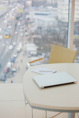 working environment stylish office items table