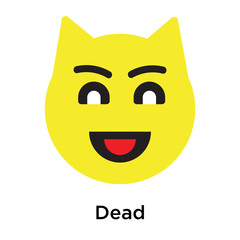 Dead icon vector sign and symbol isolated on white background