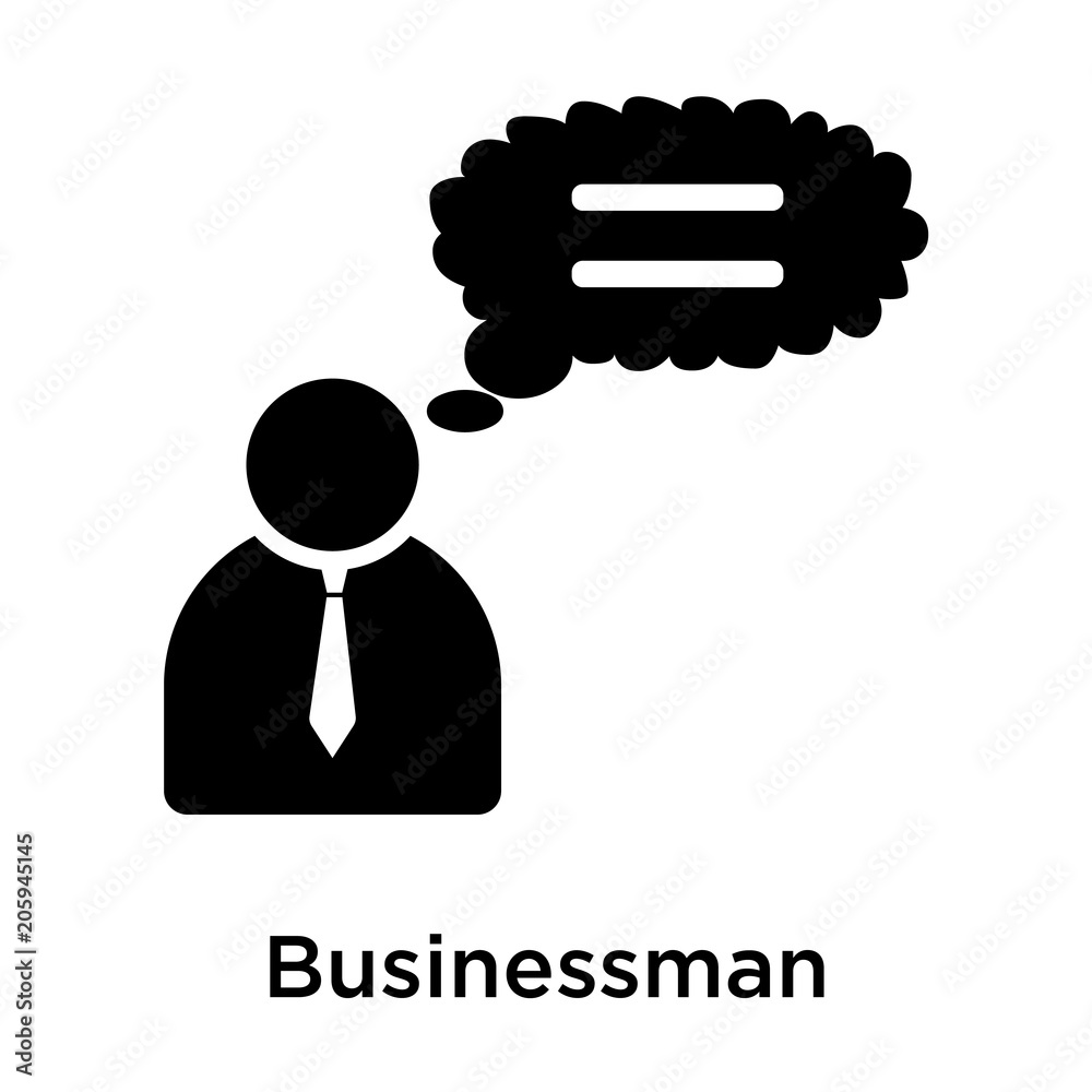 Wall mural Businessman icon vector sign and symbol isolated on white background