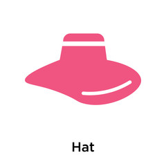 Hat icon vector sign and symbol isolated on white background