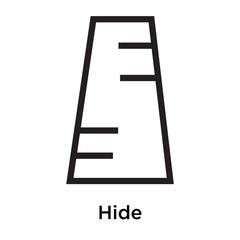 Hide icon vector sign and symbol isolated on white background