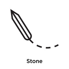Stone icon vector sign and symbol isolated on white background