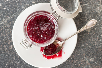 Raspberry jam jelly.
