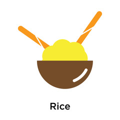 Rice icon vector sign and symbol isolated on white background