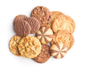 Various types of sweet cookies.