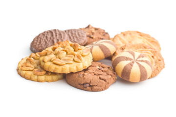 Various types of sweet cookies.