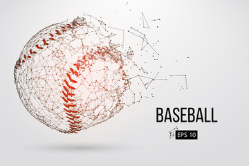 Silhouette of a baseball ball. Vector illustration
