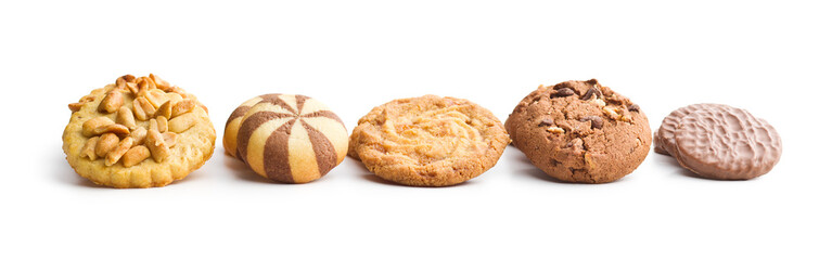Various types of sweet cookies.