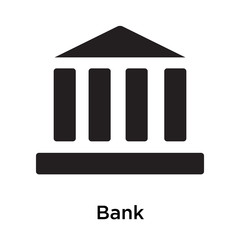 Bank icon vector sign and symbol isolated on white background