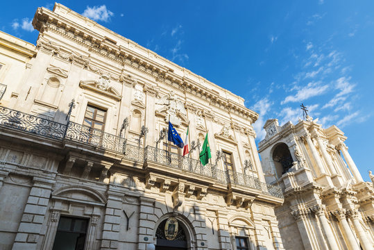 Town hall of Siracusa in Sicily, Italy