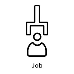 Obraz premium Job icon vector sign and symbol isolated on white background