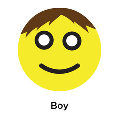 Boy icon vector sign and symbol isolated on white background