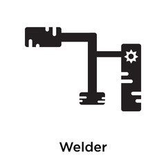 Welder icon vector sign and symbol isolated on white background