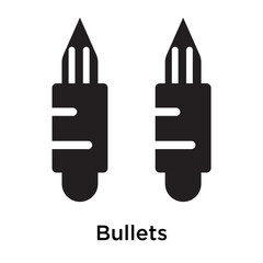 Bullets icon vector sign and symbol isolated on white background
