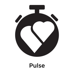 Pulse icon vector sign and symbol isolated on white background