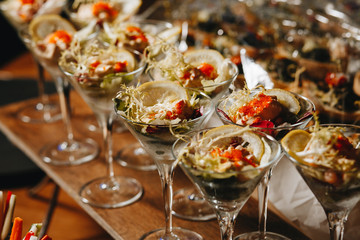 Delicious canapes as event dish