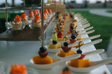 Delicious canapes as event dish