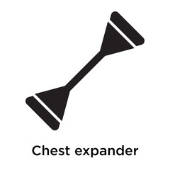 Chest expander icon vector sign and symbol isolated on white background