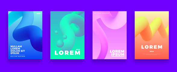 Cover page design, Creative gradients background. Vector illustration template