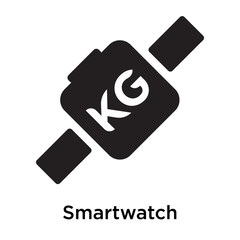 Smartwatch icon vector sign and symbol isolated on white background
