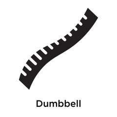 Dumbbell icon vector sign and symbol isolated on white background