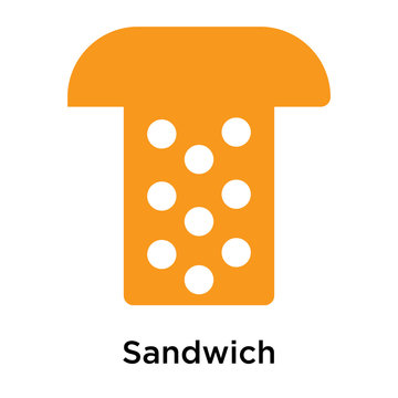 Sandwich icon vector sign and symbol isolated on white background
