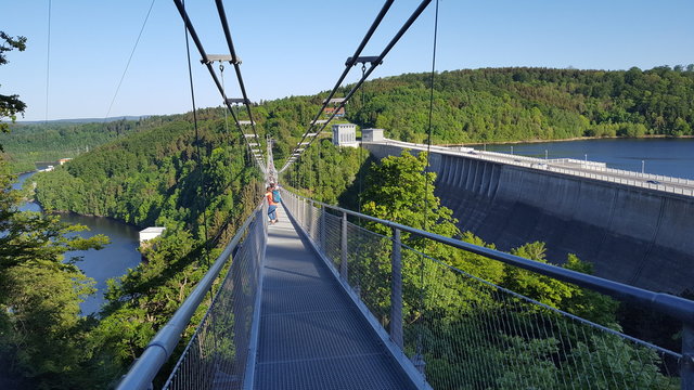 Titan RT H&auml;ngeseilbr&uuml;cke Rappbode-Talsperre