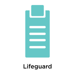 Lifeguard icon vector sign and symbol isolated on white background