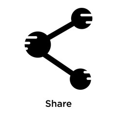 Share icon vector sign and symbol isolated on white background