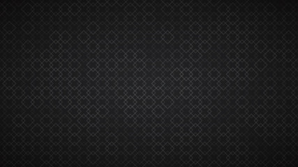 Abstract background of intertwined small squares in black colors.