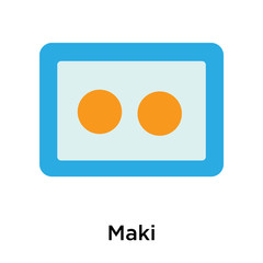 Maki icon vector sign and symbol isolated on white background