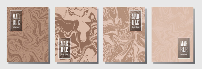Party flyer or journal cover marble background patterns vector set.