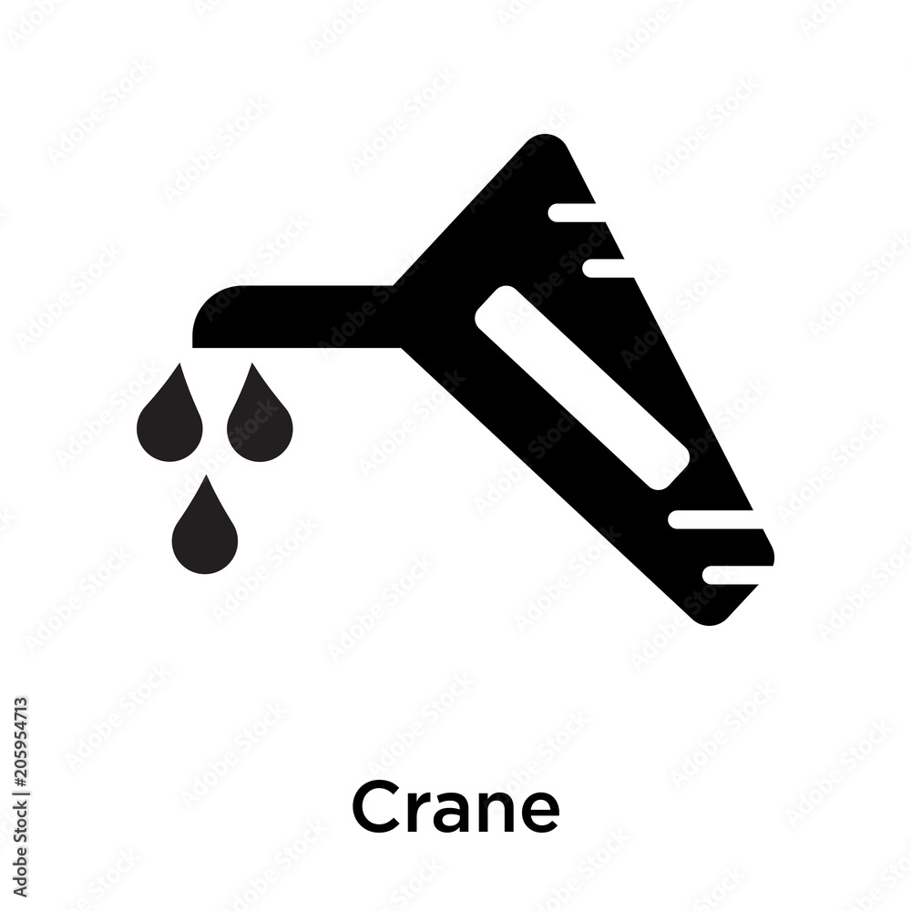 Wall mural Crane icon vector sign and symbol isolated on white background - Wall murals