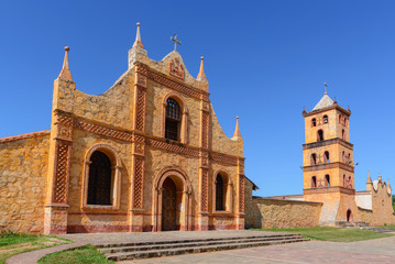 Fototapeta na wymiar Jesuit Mission church in San Jose de Chiquitos, Bolivia