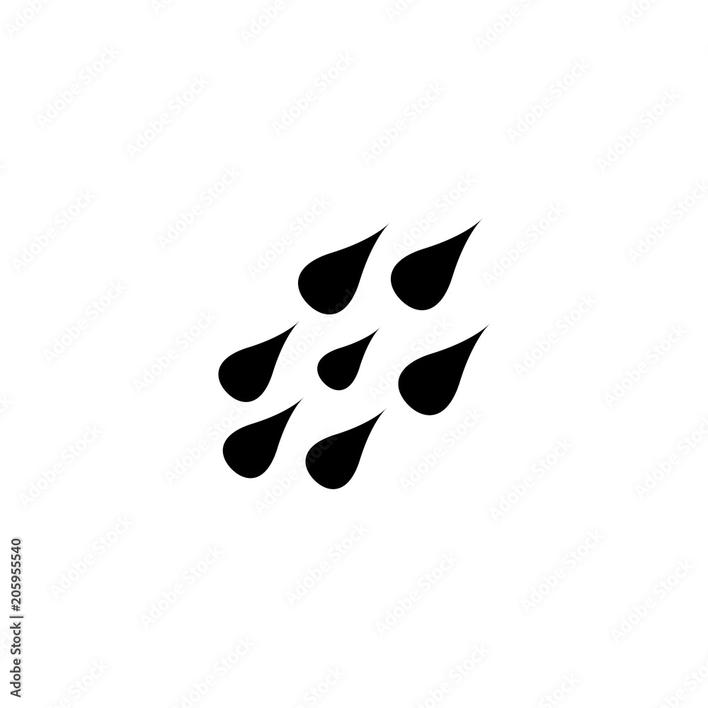 Poster raindrops icon. element of web icon for mobile concept and web apps. isolated raindrops icon can be 