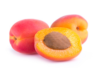 apricot isolated on white background
