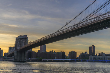 Fototapeta na wymiar New York during sunset times