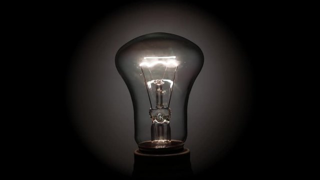 Light Bulb In Macro On Black Background