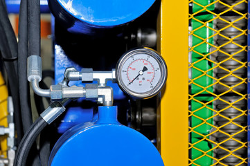 Equipment on the natural gas pipeline pressure meters