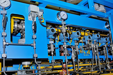 Pressure meters on natural gas pipeline