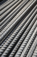Steel striped construction rods 