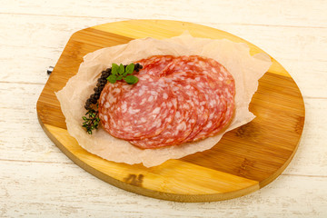 Sliced salami